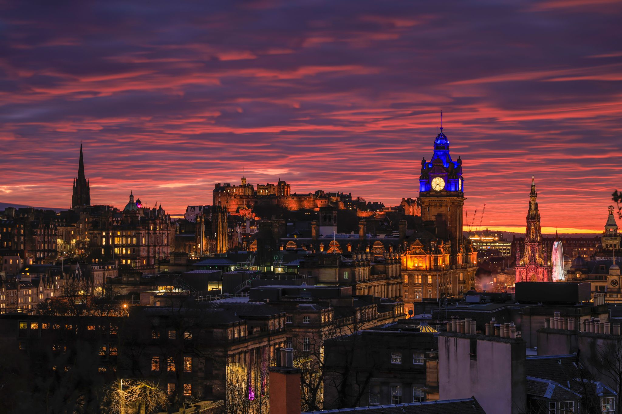 Edinburgh Castle viewed from Calton Hill